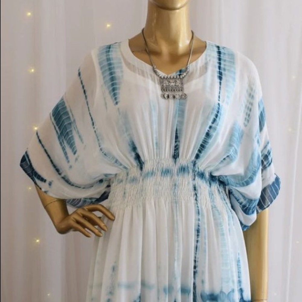 Tie and Dye Kaftan Dress